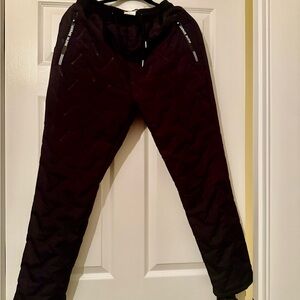 Unisex Black Quilted Jogger Pants - Brand Unknown